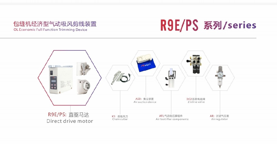 Chain Cutter & Suction Device Complete Set for OverLock Machine